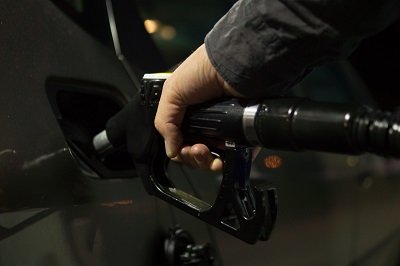 Filling petrol in a car