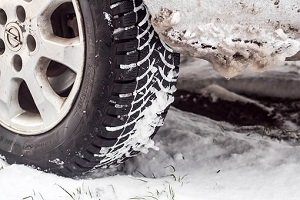 Tire in snow